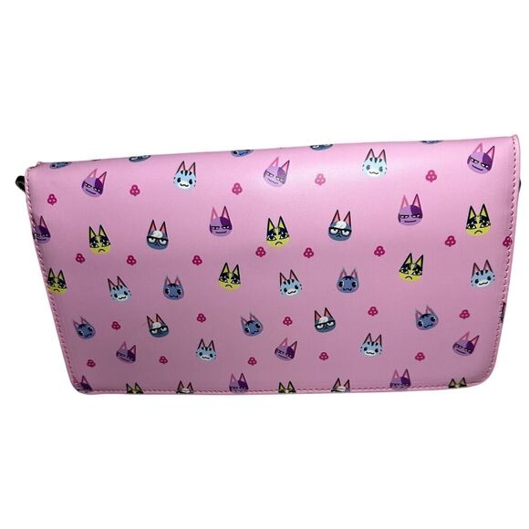 Crossbody Cat Meow Sling Bag Nintendo Switch Animal Crossing Case Purse w/Pins - Picture 9 of 14